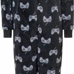 Outfitter Ow Quality Outfitter Jongens Onesie Fleece | MAAT 164 | Controller | Zwart