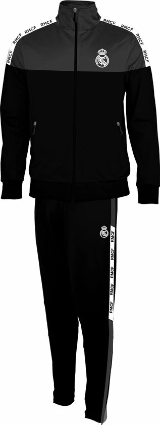 Real Madrid CF Real Madrid Trainingspak KIDS - 12 Jaar (152) - Zwart/grijs 3 Real Madrid CF Real Madrid Trainingspak KIDS - 12 Jaar (152) - Zwart/grijs