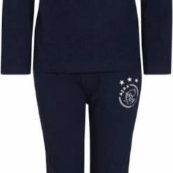 AFC Ajax | Pyjama Jongens Voetbal | Blauw/Navy | 100% Katoen | Maat 164-170