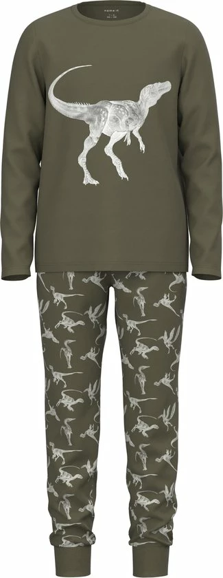 NAME IT NKMNIGHTSET OLIVE NIGHT DINO NOOS Jongens Pyjama - Maat 134/140 11 NAME IT NKMNIGHTSET OLIVE NIGHT DINO NOOS Jongens Pyjama - Maat 134/140 - Afbeelding 9