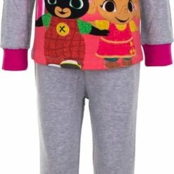 Bing Bunny Bing Pyjama Bing En Sula Met Glitterprint Licht Grijs 98 (3A)