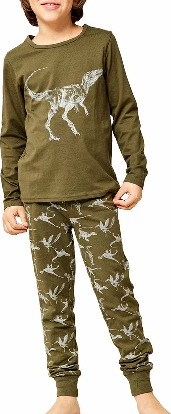 NAME IT NKMNIGHTSET OLIVE NIGHT DINO NOOS Jongens Pyjama - Maat 134/140 9 NAME IT NKMNIGHTSET OLIVE NIGHT DINO NOOS Jongens Pyjama - Maat 134/140 - Afbeelding 7