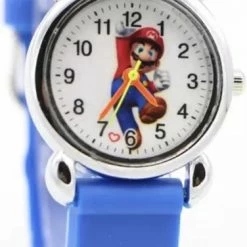12Getit Kinder Horloge Mario Donkerblauw Met Siliconen Bandje
