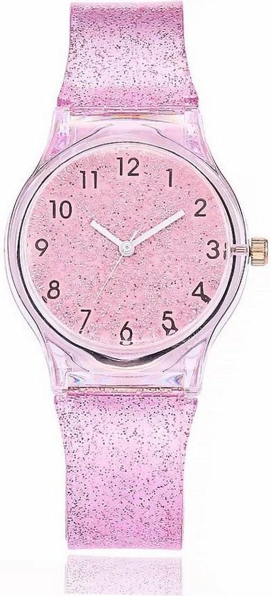 Shiny Kinderhorloge Roze | Glitter | Kunststof/Plastic | Ø 33 Mm | Fashion Favorite 3 Shiny Kinderhorloge Roze | Glitter | Kunststof/Plastic | Ø 33 Mm | Fashion Favorite