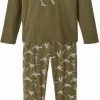 NAME IT NKMNIGHTSET OLIVE NIGHT DINO NOOS Jongens Pyjama - Maat 146/152