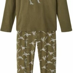 NAME IT NKMNIGHTSET OLIVE NIGHT DINO NOOS Jongens Pyjama - Maat 146/152