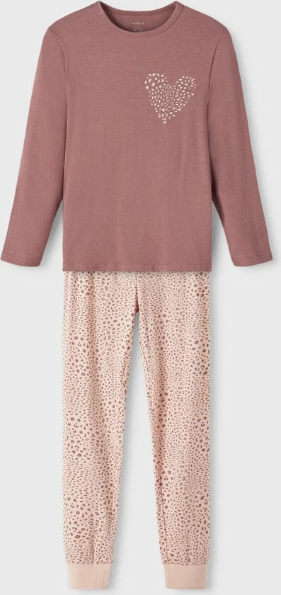 NAME IT NKFNIGHTSET ROSE TAUPE LEO NOOS Meisjes Pyjama - Maat 110/116 3 NAME IT NKFNIGHTSET ROSE TAUPE LEO NOOS Meisjes Pyjama - Maat 110/116