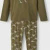 NAME IT NKMNIGHTSET OLIVE NIGHT DINO NOOS Jongens Pyjama - Maat 134/140 -Nike winkel 403x840 3