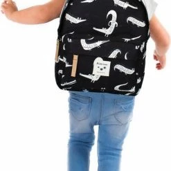 Kidzroom Stories - Rugzak - 2 T/m 6 Jaar - Zwart - Krokodil -Nike winkel 404x840