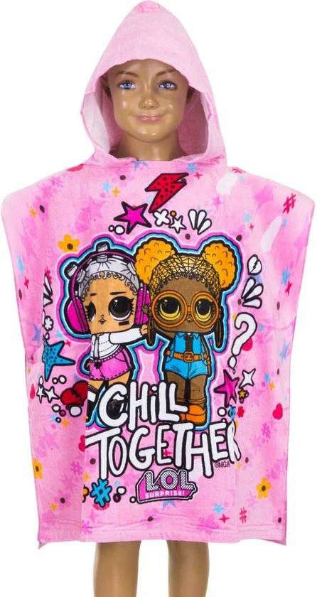 L.O.L. Surprise! Badponcho 60 X 120 Cm Katoen Roze 3 L.O.L. Surprise! Badponcho 60 X 120 Cm Katoen Roze