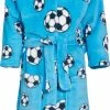 Playshoes - Fleece Badjas Met Capuchon - Voetbal Blauw - Maat 146-152cm -Nike winkel 466x840