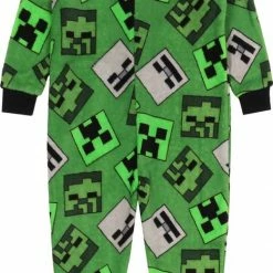 Minecraft - Eendelige Pyjama / Jumpsuit Voor Jongens, Groen, Rits, Onesie / 134-140 -Nike winkel 467x840 3