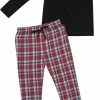 La V La-V Pyjama Sets Voor Jongens Met Geruite Flanel Broek Zwart/rood 170-176 -Nike winkel 478x840