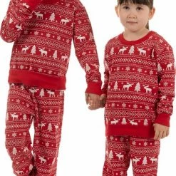 Pastunette Familie Kerst Meisjes/Jongens Pyjamaset - Rood - Maat 152 -Nike winkel 482x840 1