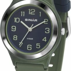 Sinar Analoog Horloge 36 Mm 100 Meter Groen/ Blauw XB-48-3