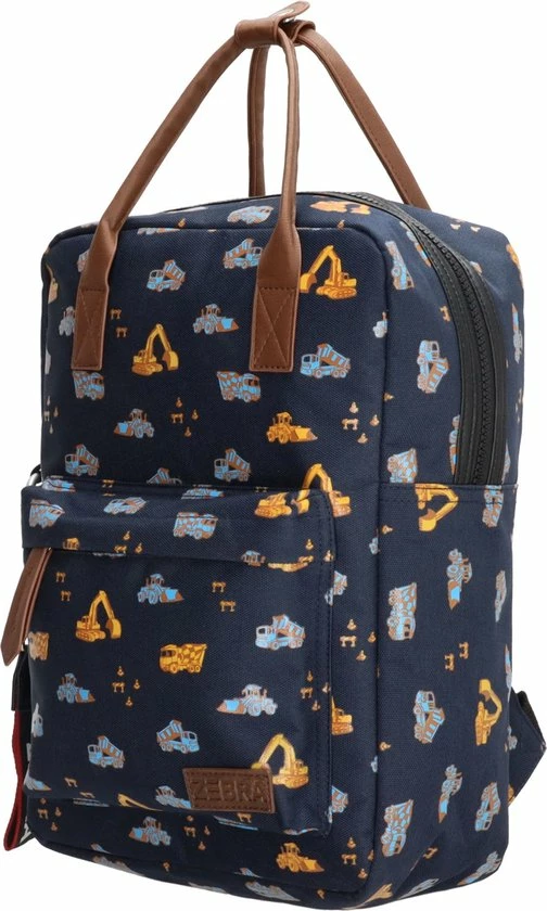Zebra Trends Zebra Rugtas Construction Blue Rugzak + Dino Ei 4 Zebra Trends Zebra Rugtas Construction Blue Rugzak + Dino Ei - Afbeelding 2