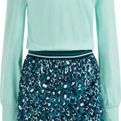 WE Fashion Meisjes Jurk Met Embroidery En Dessin - Maat 122/128