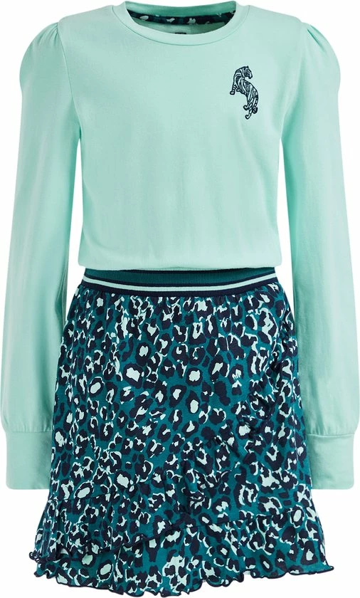 WE Fashion Meisjes Jurk Met Embroidery En Dessin - Maat 122/128 3 WE Fashion Meisjes Jurk Met Embroidery En Dessin - Maat 122/128