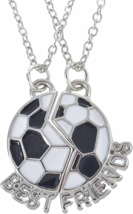 Fako Bijoux® - Vriendschapsketting - BFF Ketting - Voetbal - Best Friends 3 Fako Bijoux® - Vriendschapsketting - BFF Ketting - Voetbal - Best Friends