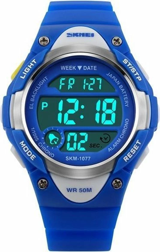 SKMEI Kinderhorloge Chrono - Alarm – Digitaal Horloge – Blauw - Ø37mm - Giftbox 3 SKMEI Kinderhorloge Chrono - Alarm – Digitaal Horloge – Blauw - Ø37mm - Giftbox