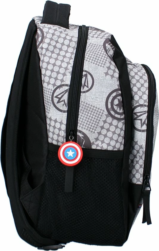 Rugzak - Avengers - Safety Shield - Superhelden - Grijs - Zwart 9 Rugzak - Avengers - Safety Shield - Superhelden - Grijs - Zwart - Afbeelding 7