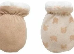 Merkloos 2 Paar Winter Baby Fleece Wantjes - Maat 62-74 (2-9 Mnd) - Met Voering