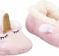 Fop En Bij Sloffen Voor Meisjes - Maat 24/25 - Unicorn / Eenhoorn - Pantoffels Kinderen - Dierensloffen - Dierenpantoffel - Kinderpantoffel