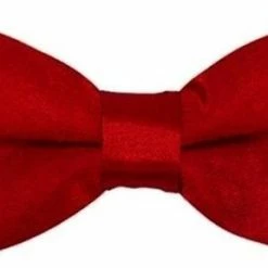 Fako Fashion® - Kinder Vlinderstrik - Vlinderdas - Kinderstrik - Strik - Effen - 10cm - Donkerrood