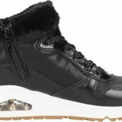 Skechers Uno Sneakers Zwart Leer - Dames - Maat 33 -Nike winkel 550x347 3