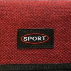 Merkloos Nylon Portemonnee – Klittenband Sluiting – Sport - Stoere Portemonnee Voor Jongens En Meisjes – Portemonnee Heren - Rood - Gratis Verzonden