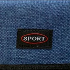 Merkloos Nylon Portemonnee – Klittenband Sluiting – Sport - Stoere Portemonnee Voor Jongens En Meisjes – Portemonnee Heren - Blauw - Gratis Verzonden