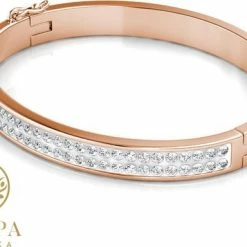 Yolora Kids Bangle Armband - Kalpa Camaka Kristallen - Rosé Kleurig - 18K Roségoud Verguld - Kind - Meisjes Armbandje Rose Gold - Sieraden Kinderen - Luxe Giftbox - Geschenkdoos - Cadeau Doos - Geschenkverpakking - Mooie Cadeauverpakking -Nike winkel 550x384