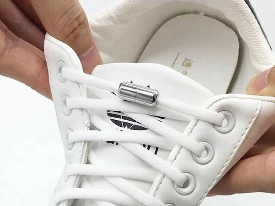 ProtectSupply - Elastische Veters - Schoenveters - Veters - Niet Meer Strikken - Wit 3 ProtectSupply - Elastische Veters - Schoenveters - Veters - Niet Meer Strikken - Wit