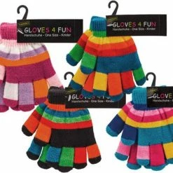 Gloves4fun Thermo Handschoenen Voor Kinderen (4-12jaar) - 2 Paar - Meisjes - Roze&licht Blauw