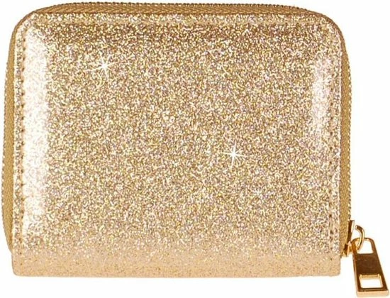 S.Y.W Meisjes Portemonnee Goudkleurig Glitter 3 S.Y.W Meisjes Portemonnee Goudkleurig Glitter