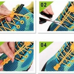 Merkloos Lock Veters | Ronde Elastische Schoenveters - Elastische Veters - Hardlopen | Schoenveters | Laces | Zwart -Nike winkel 550x425 1