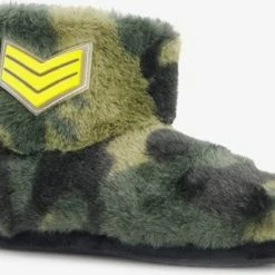 Thu!s Kinder Sloffen Met Camouflage Print - Groen - Maat 35 - Pantoffels
