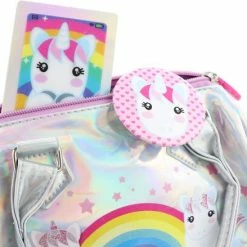 Handtas Unicorn Parelmoer + Smartphone Schrijfboekje + Make-up Spiegel – Eenhoorn Kinder Cadeauset Voor Meisjes – CBS1 -Nike winkel 550x439