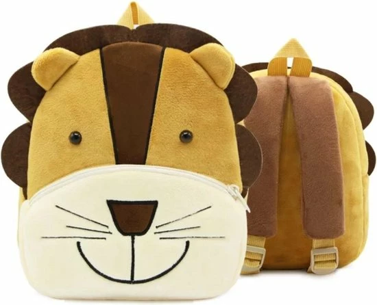 KidCollection Rugzak – Schooltas - Kinderen – Leeuw – Pluche – Bruin - Peuters – Kleuters – Jongens – Meisjes – 3 KidCollection Rugzak – Schooltas - Kinderen – Leeuw – Pluche – Bruin - Peuters – Kleuters – Jongens – Meisjes –