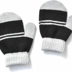 Merkloos 2 Paar - Baby Dreumes Jongens Wanten (1 T/m 3 Jaar) - Grijs Zwart Strepen - Jongens Handschoenen -Nike winkel 550x461 5