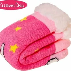 JAXY - Huissokken Dames - Verwarmde Sokken - Anti Slip Sokken - Huissokken - Bedsokken - Maat 28-31 - Warme Sokken - Kerstcadeau Voor Vrouwen - Thermosokken - Dikke Sokken - Fluffy Sokken - Kerstsokken Dames En Heren - Eenhoorn Rood -Nike winkel 550x477 3