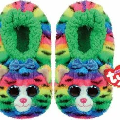 Ty Fashion Pantoffels Regenboogtijger Large Maat 36 #Pantoffels #Fashionsocks #Slippers #Ty #Socks