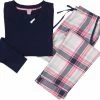 La V La-V Pyjama Sets Voor Meisjes Met Geruite Flanel Broek Donkerblauw/roze 170-176 -Nike winkel 550x487 1