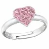 La Rosa Princesa Ring Meisje Hartje Kind Zilver | Verstelbaar Roze -Nike winkel 550x493 1