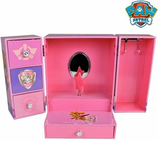Paw Patrol Skye Roze Muziek Juwelen Doosje - Juwelen Kistje - Sieraden Doosje 4 Paw Patrol Skye Roze Muziek Juwelen Doosje - Juwelen Kistje - Sieraden Doosje - Afbeelding 2