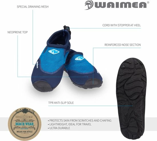 Waimea Aquaschoenen - Wave Rider - Marine/Kobalt - 35 5 Waimea Aquaschoenen - Wave Rider - Marine/Kobalt - 35 - Afbeelding 3