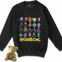 Awdis Jongens Meisjes Sweater Trui Roblox - Zwart - Maat 140 (L)