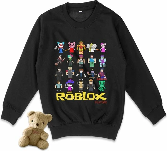 Awdis Jongens Meisjes Sweater Trui Roblox - Zwart - Maat 140 (L) 3 Awdis Jongens Meisjes Sweater Trui Roblox - Zwart - Maat 140 (L)