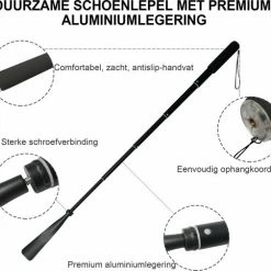 TammaT - Schoenlepel - Premium Kwaliteit - Orthopedische Uitschuifbare Schoenlepel - Schoentrekker - Extra Lang - Aluminium - Verstelbaar Tot 95 Cm – RVS – Zacht Handvat - INCLUSIEF Opbergzakje -Nike winkel 550x505