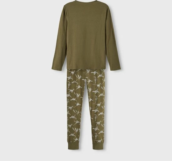 NAME IT NKMNIGHTSET OLIVE NIGHT DINO NOOS Jongens Pyjama - Maat 134/140 7 NAME IT NKMNIGHTSET OLIVE NIGHT DINO NOOS Jongens Pyjama - Maat 134/140 - Afbeelding 5